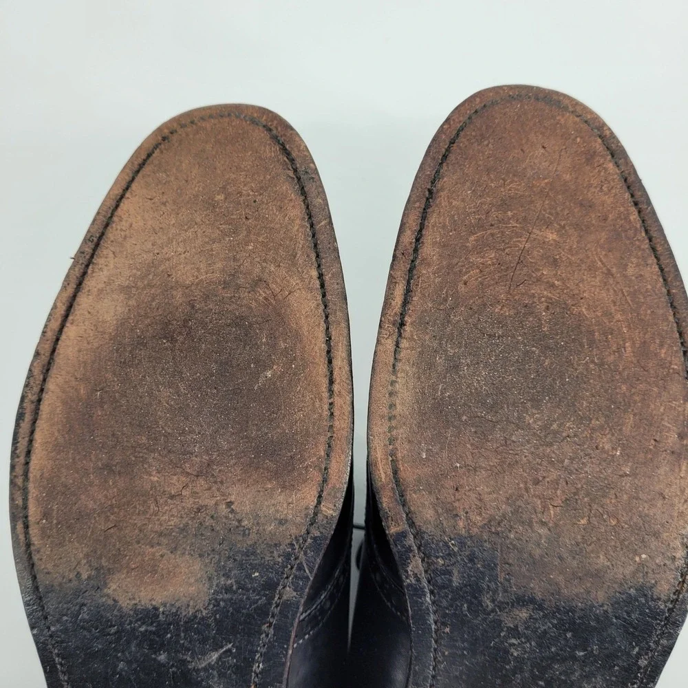 Alden 991 Mens Black Leather Brogue Saddle Oxford Dress Shoes Size 9.5 AAA/A